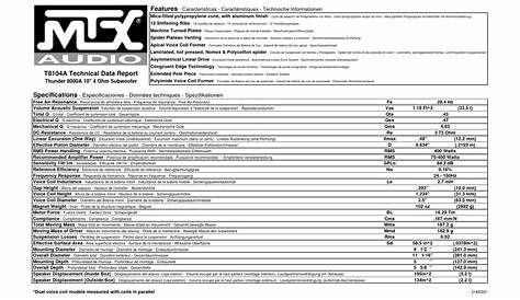 MTX THUNDER 8000 T8104A PRODUCT MANUAL Pdf Download | ManualsLib