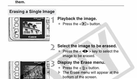 L erasing images | Canon EOS Rebel XT User Manual | Page 116 / 172