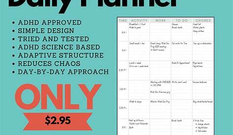 Printable Adhd Planner Template - Printable Blank World