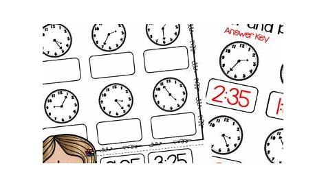 Telling Time to Five Minutes Worksheets | Distance Learning | TpT