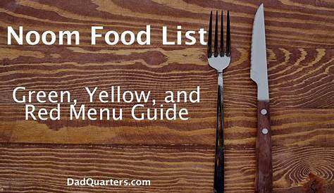 Noom Printable Food Color Chart Recipes