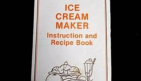 sunbeam ice cream maker manual