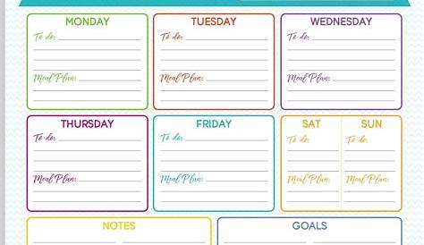 Week At A Glance To Do List For Moms ** Free Printable**