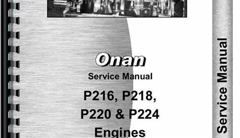 Onan P218 Engine Service Manual