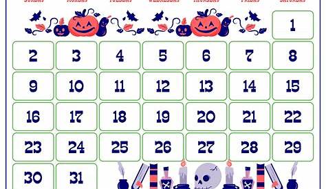 15 Best Printable Halloween Calendar PDF for Free at Printablee