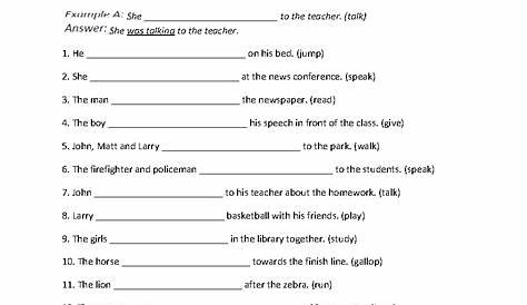 Verb Tenses Worksheets | Past Tense Verbs Practice Worksheet