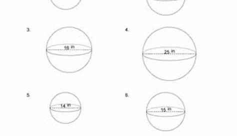 Volume Of A Sphere Worksheet With Answers
