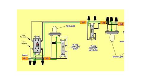 Home electrical wiring, Bathroom exhaust fan, Electrical wiring