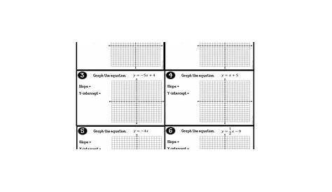 graphing linear equations word problems worksheets