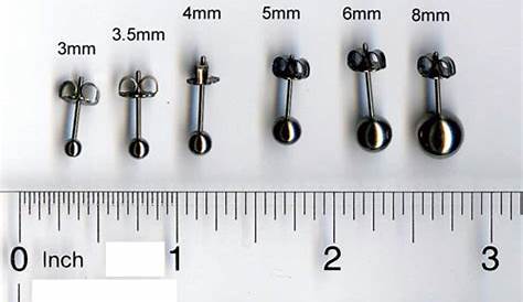 3.5mm Ball Post Titanium Earrings unanodized by Dirinda Patterson