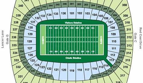 arrowhead stadium seating chart view