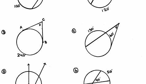 10th Grade Circle Geometry Worksheets Grade 10