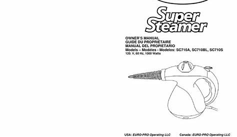 SHARK SC710A STEAM CLEANER OWNER'S MANUAL | ManualsLib