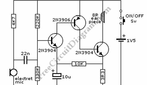 Single Cell 1.5V Hearing Aid – Electronic Circuit Diagram