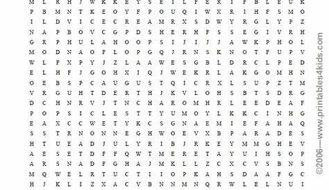 free printable summer word search puzzles