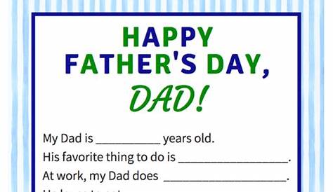 fathers day card worksheet printable