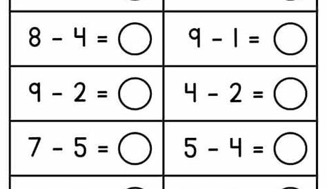 simple subtraction worksheets