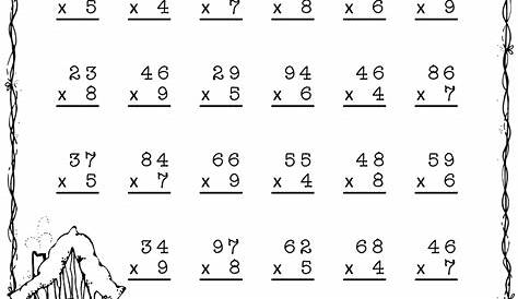 two digit multiplication worksheets