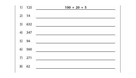 expanded form math worksheet
