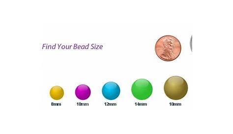 size chart for beads