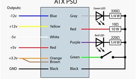 atx power supply wiring diagram