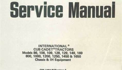 Cub Cadet – Service Manual Download