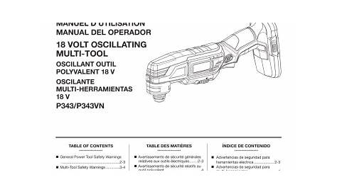 RYOBI P1819 Owner Manual | Manualzz