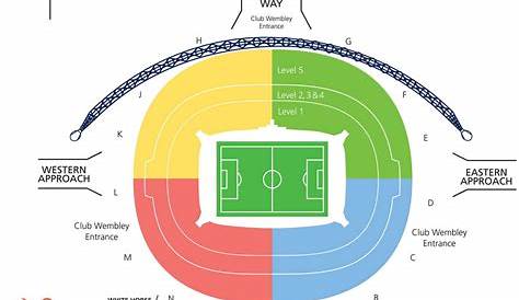 Wembley Stadium seating plan - Detailed seat numbers - MapaPlan.com