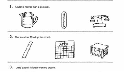Tools For Measuring - Measurement Worksheet With Answers printable pdf