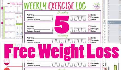 weight loss planner printable