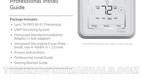 t6 pro thermostat install manual