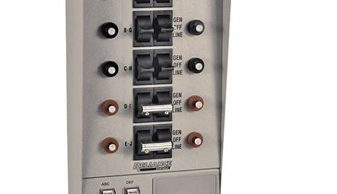 Reliance Controls® 10 - Circuit 30 Amp Indoor Transfer Switch - 143052