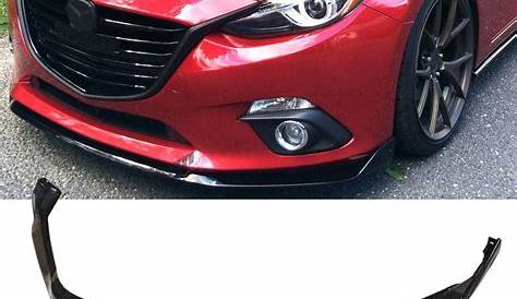 14-16 Mazda 3 4Dr/5Dr Front Bumper Lip Spoiler - ABS