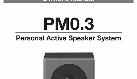 FOSTEX PM0.3 OWNER'S MANUAL Pdf Download | ManualsLib