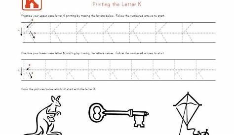 Traceable Alphabet Letter K Great website - http://kidslearningstation