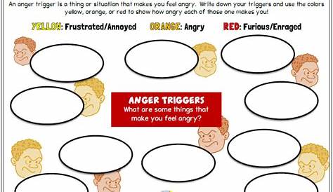 Anger Worksheets for Kids and Teens