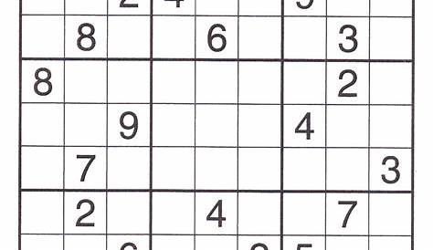 sudoku puzzles hard printable