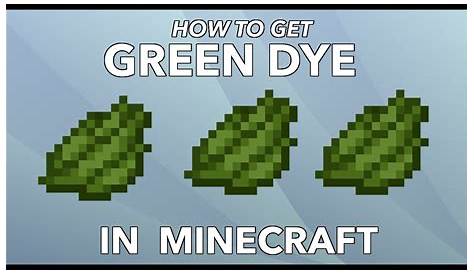 how to get green dye in minecraft