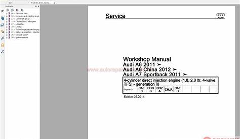 Audi A6 2012-2015 Service Repair Manual pdf | Auto Repair Manual Forum