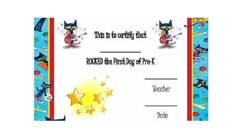 First Day of Pre-K Certificates by CRISTINA LENIS | TpT