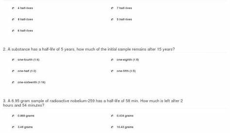 11+ Working With Half Life Worksheet - Work - Chartsheet.net