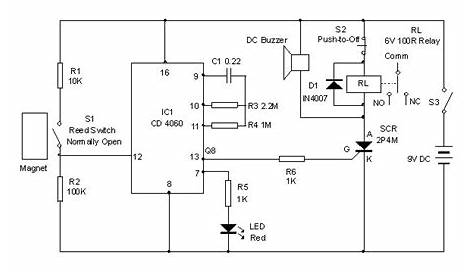 door opening alarm circuit diagram