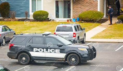 Police Car Parked in Neighborhood Editorial Image - Image of swat