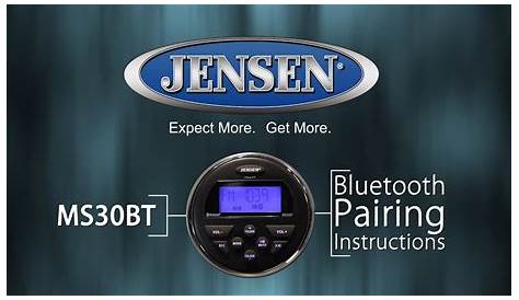 JENSEN Marine | MS30BT Bluetooth® Pairing Instructions - YouTube