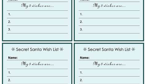 10 Best Secret Santa List Printable PDF for Free at Printablee