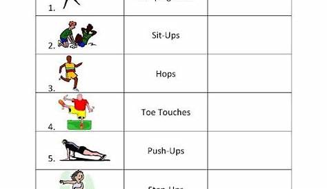 physical education printable worksheets