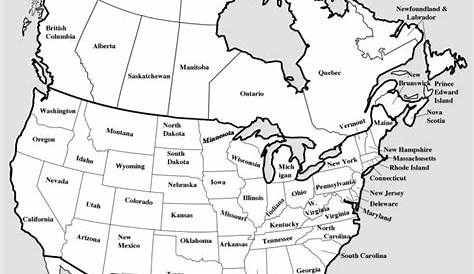 Map Usa States Blank Outline Printable United States Outline | A4