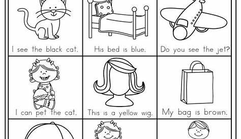 kindergarten cvc sentences worksheet