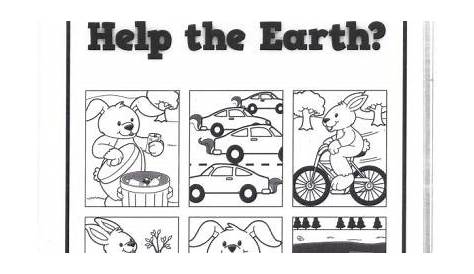 i can help the earth by printable