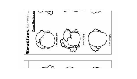 17 Emotions Faces Worksheet / worksheeto.com